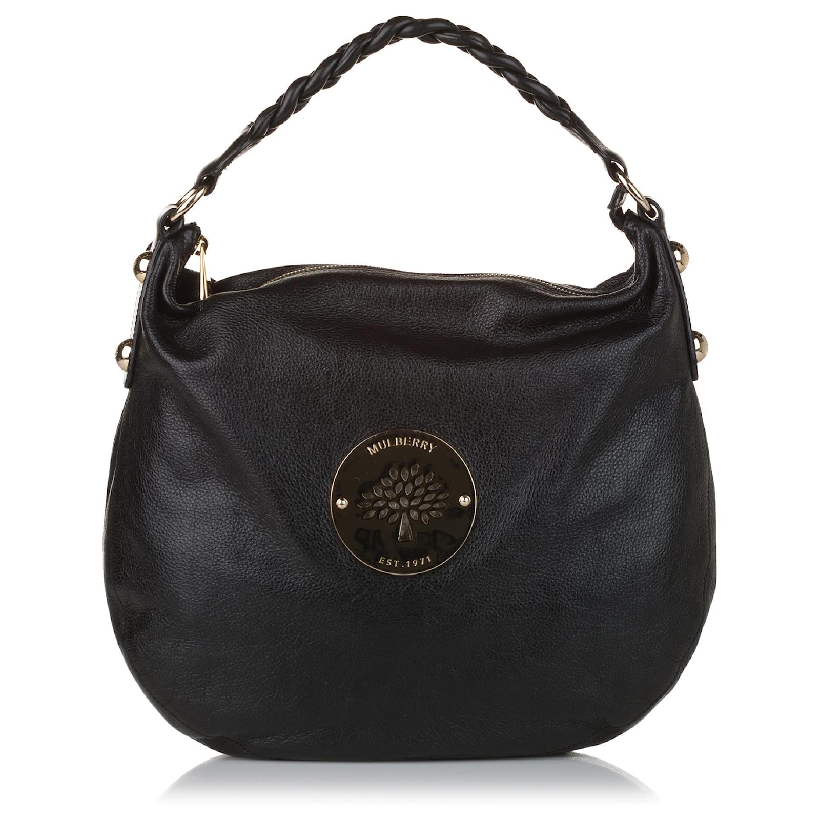 Mulberry black medium daria leather hobo bag liner organiser insert